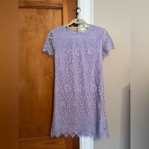 Lavender Floral Lace Dress Size XS